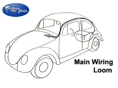 VW Main Wiring Loom, Beetle 1956-1957: VW Parts | JBugs.com